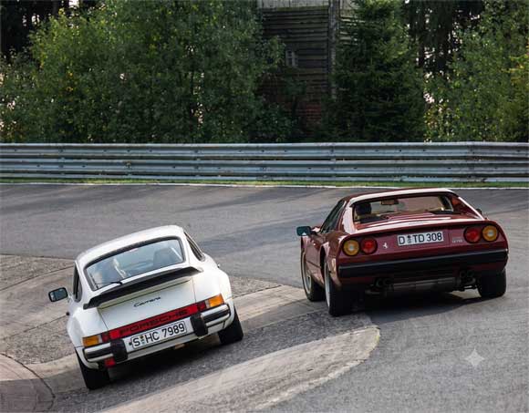 Porsche 911 Carrera vs Ferrari 308 GTBi