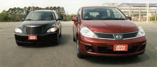 Chrysler PT Cruiser Classic vs Nissan Tiida Visia