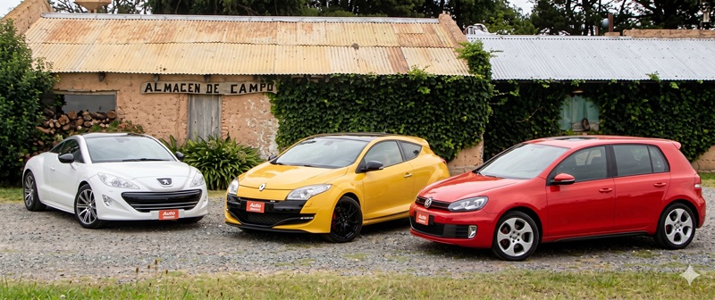 Peugeot RCZ vs Renault Megane III RS vs Volkswagen Golf GTi