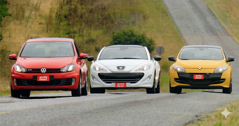 Peugeot RCZ vs Renault Megane III RS vs Volkswagen Golf GTi